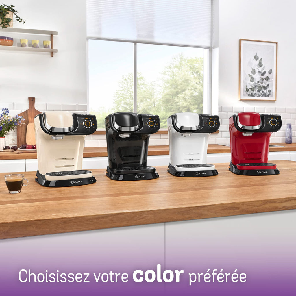 Eminenza Compatible My Way Cafetière Eminenza, tas6503, plus de 40 boissons chaudes, OneTouch, rouge
