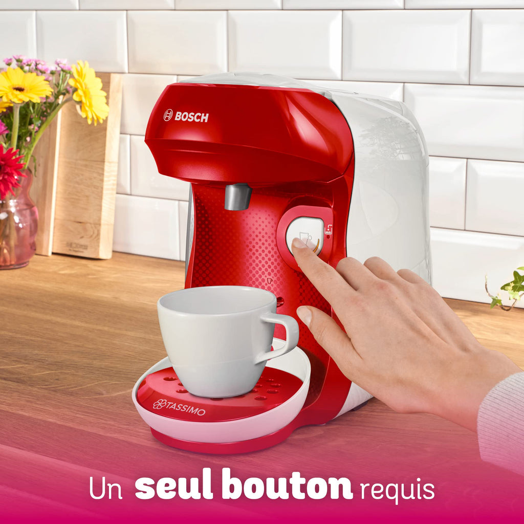 Eminenza - Cafetière Eminenza Eminenza Compatible Happy, tas1006, OneTouch, Rouge & blanc