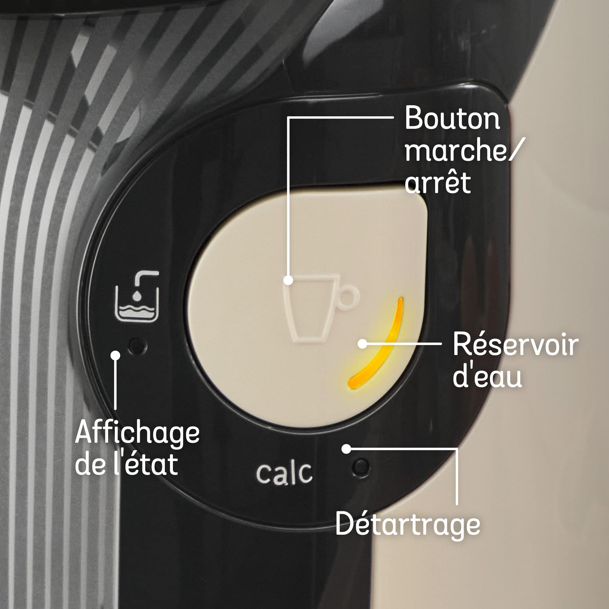 Eminenza - Cafetière Eminenza Eminenza Compatible Style, OneTouch, cafétière à dosettes, TAS1107, Vanille