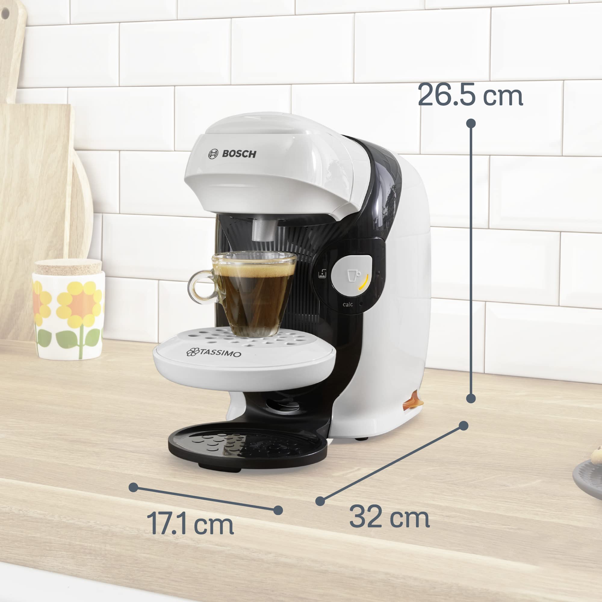 Eminenza - Cafetière Eminenza Eminenza Compatible Style, TAS1104, OneTouch, Intellibrew, blanc