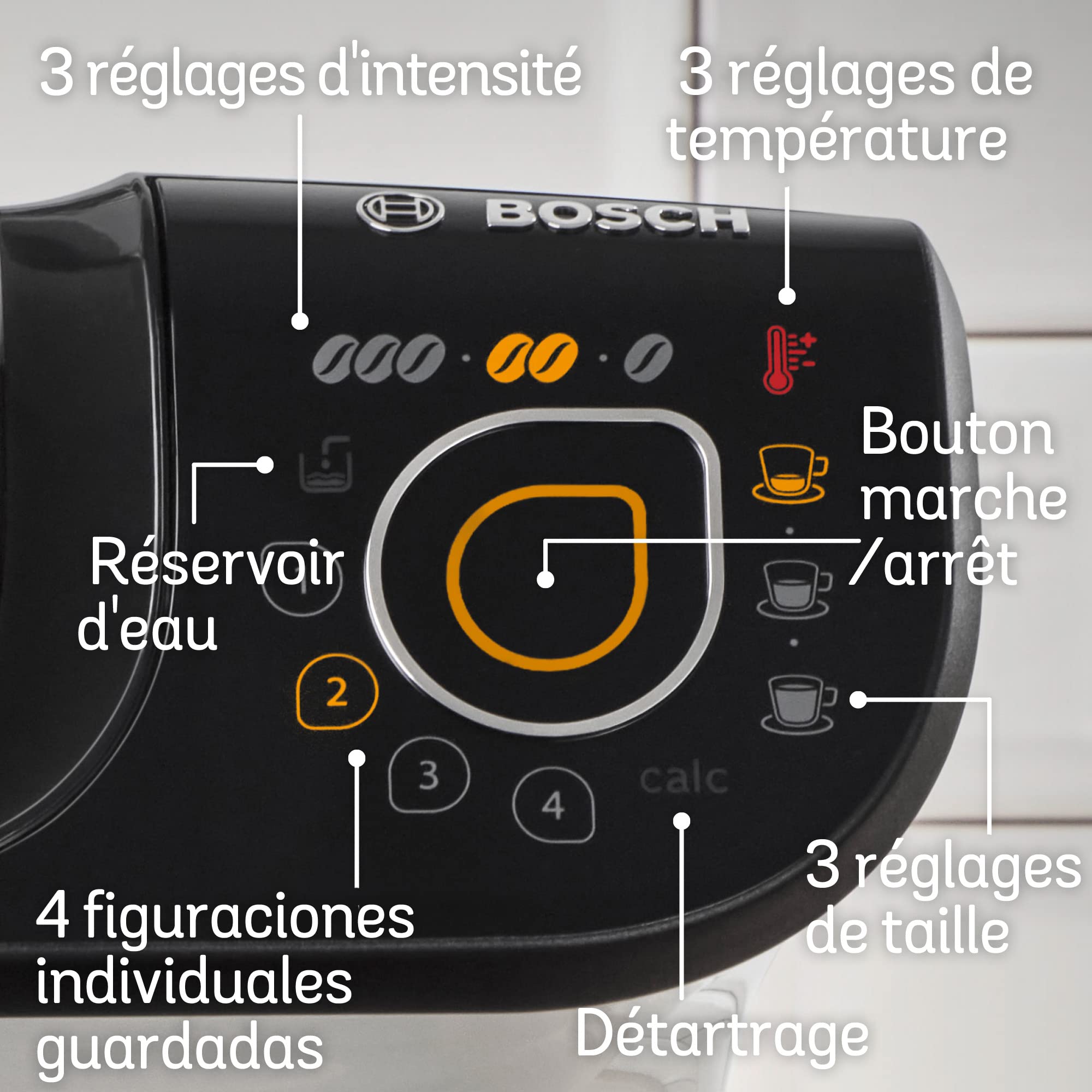 Eminenza Compatible My Way Cafetière Eminenza, tas 6504, plus de 40 boissons chaudes, OneTouch, Blanc