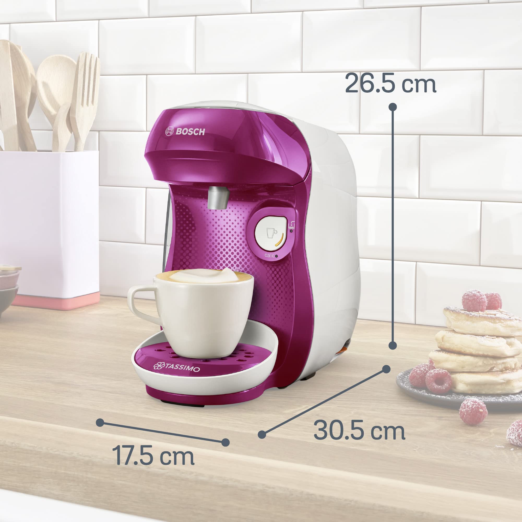 Eminenza - Cafetière Eminenza Eminenza Compatible Happy, tas1001, OneTouch, violet & blanc
