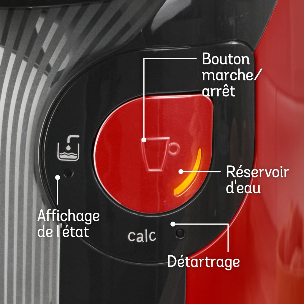 Eminenza - Cafetière Eminenza Eminenza Compatible Style, OneTouch, TAS1103, Rouge