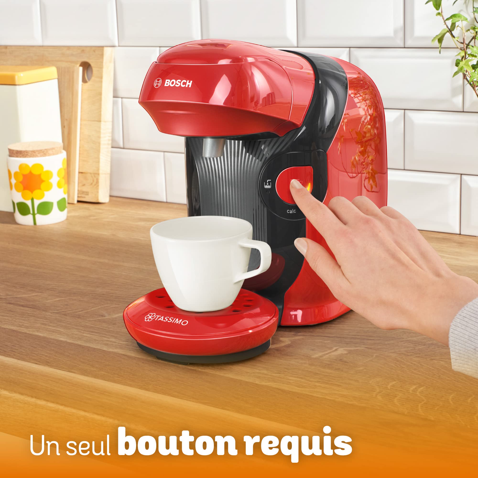 Eminenza - Cafetière Eminenza Eminenza Compatible Style, OneTouch, TAS1103, Rouge