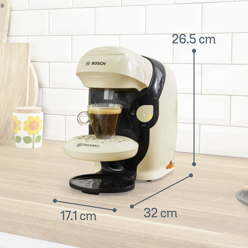 Eminenza - Cafetière Eminenza Eminenza Compatible Style, OneTouch, cafétière à dosettes, TAS1107, Vanille