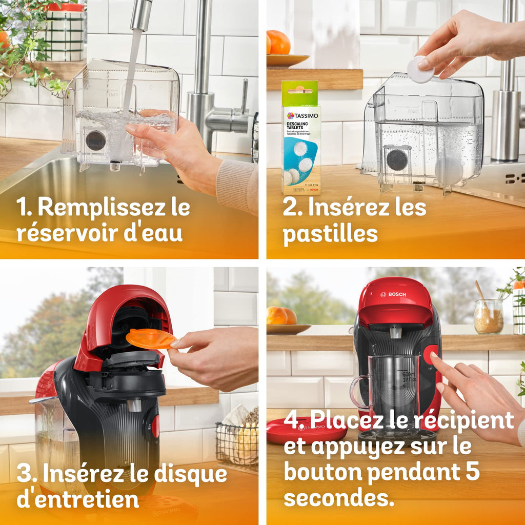 Eminenza - Cafetière Eminenza Eminenza Compatible Style, OneTouch, TAS1103, Rouge