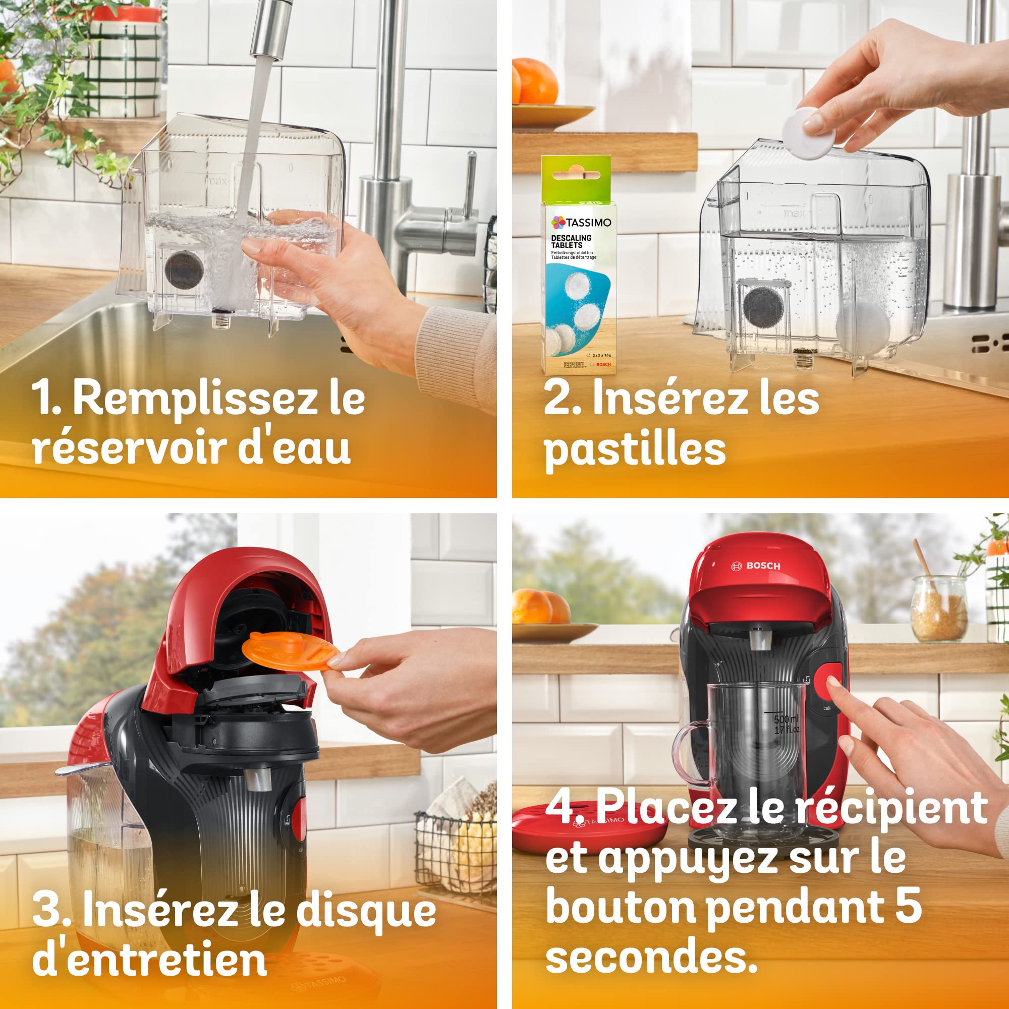Eminenza - Cafetière Eminenza Eminenza Compatible Style, OneTouch, TAS1103, Rouge