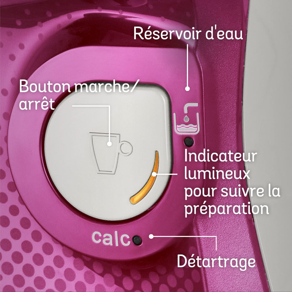 Eminenza - Cafetière Eminenza Eminenza Compatible Happy, tas1001, OneTouch, violet & blanc