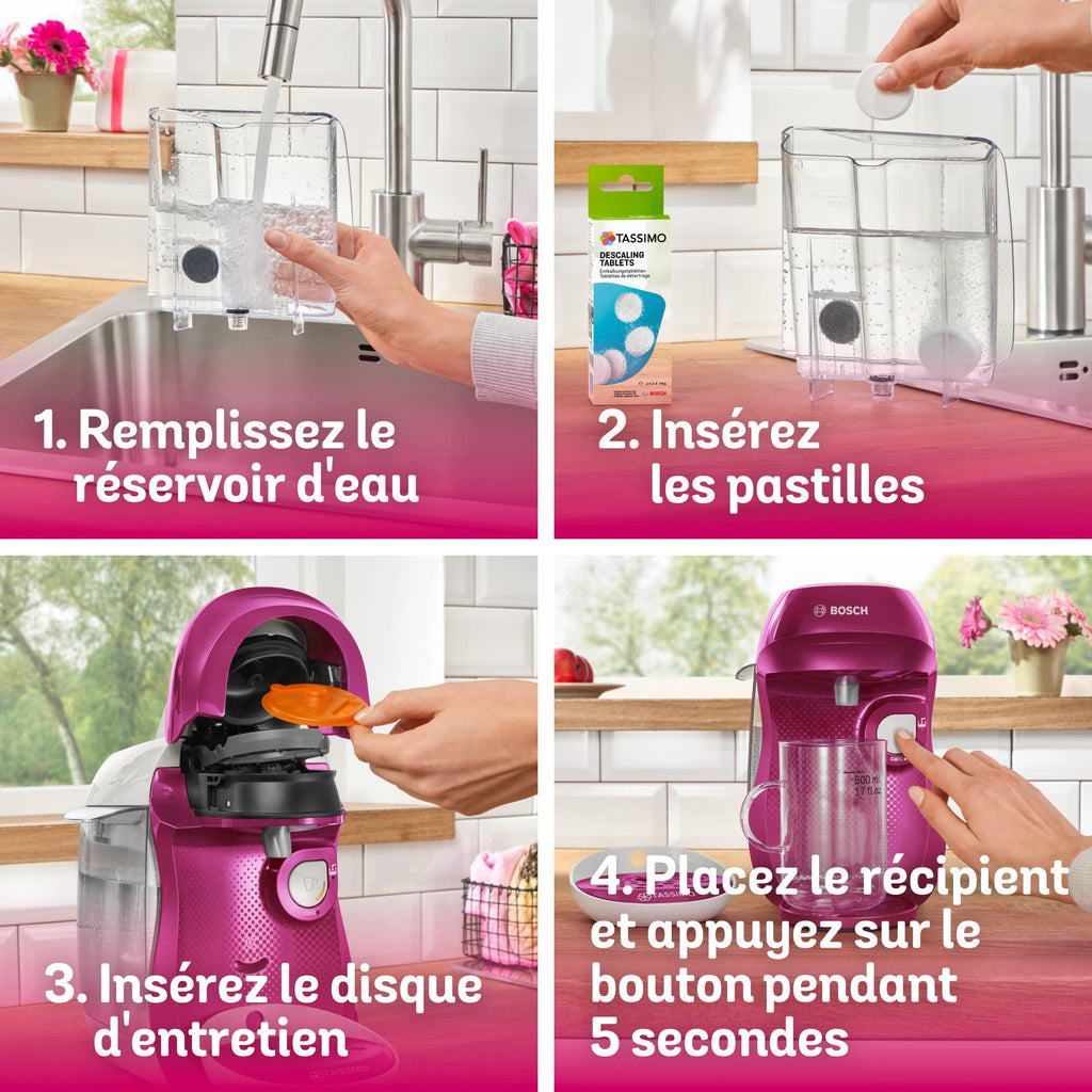 Eminenza - Cafetière Eminenza Eminenza Compatible Happy, tas1001, OneTouch, violet & blanc