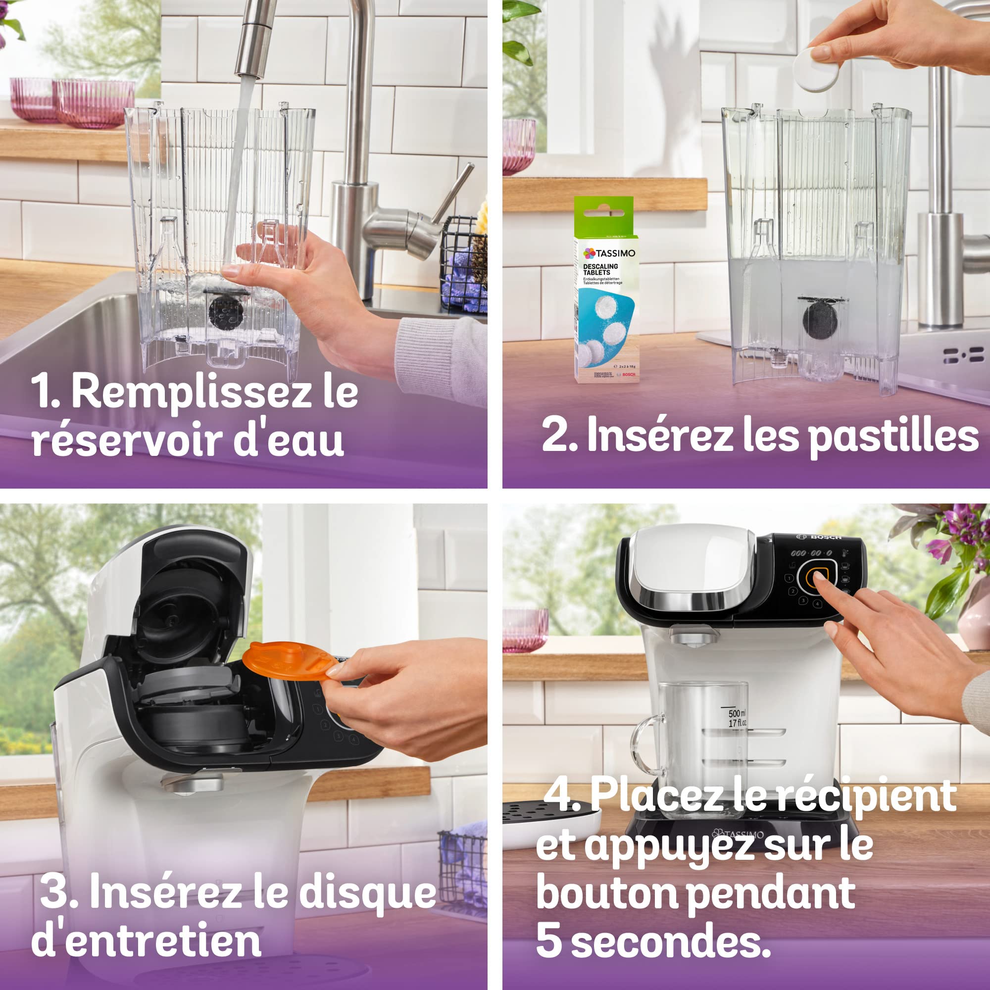 Eminenza Compatible My Way Cafetière Eminenza, tas 6504, plus de 40 boissons chaudes, OneTouch, Blanc