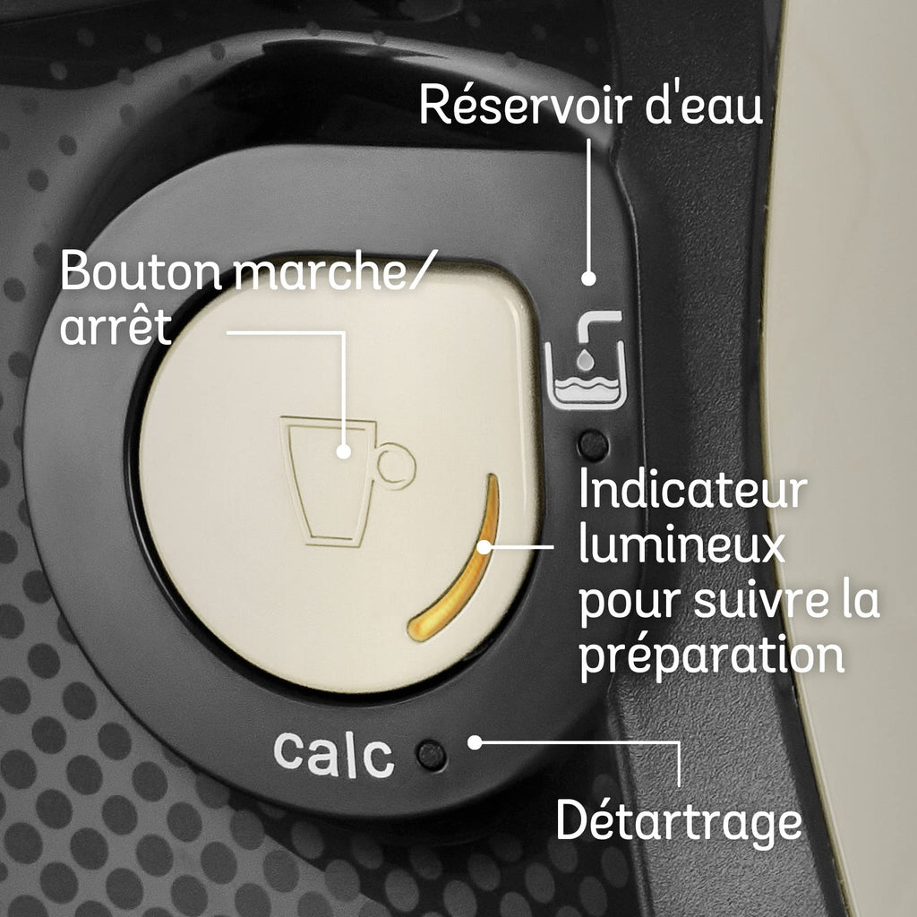 Eminenza Compatible Happy TAS1007 – Machine à café à capsules, 1400 W, Crème