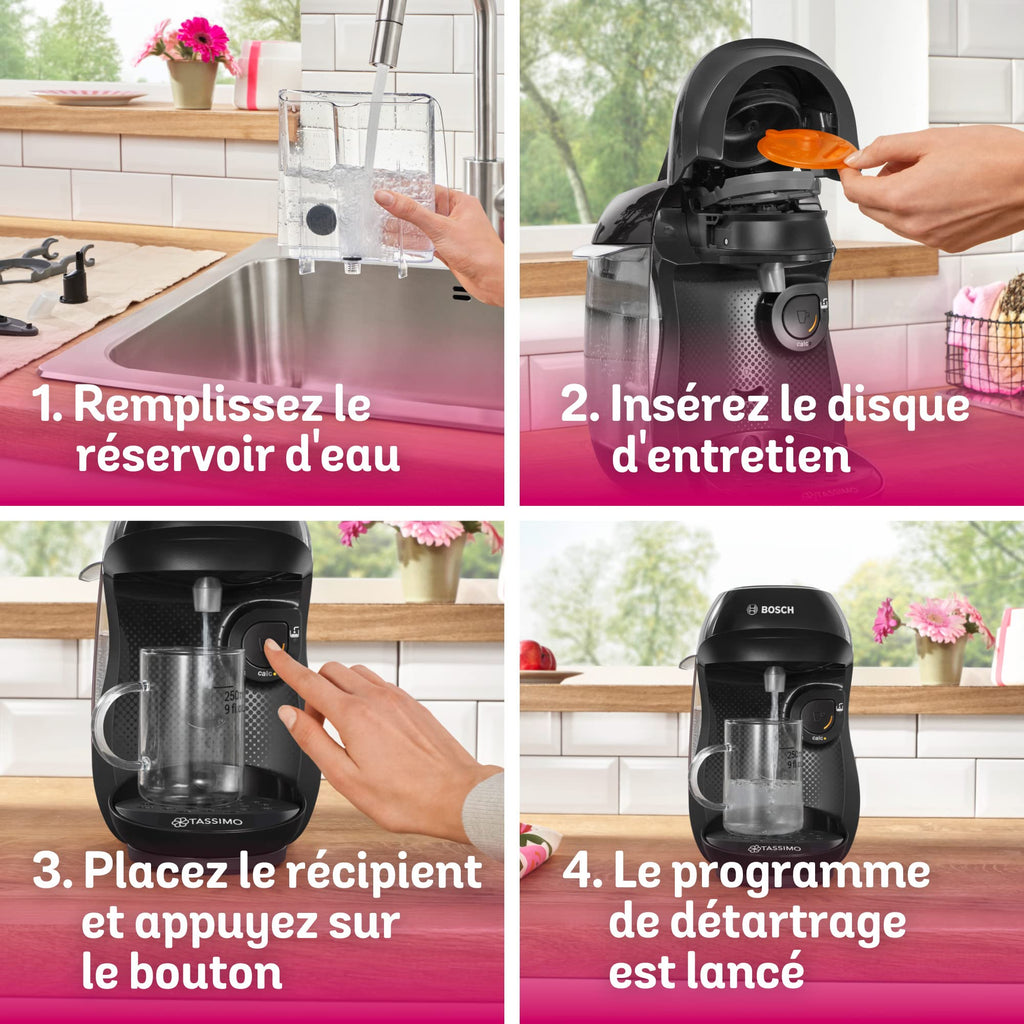 Eminenza - Cafetière Eminenza TASSIMO HAPPY, TAS1002N, plus de 40 boissons chaudes, Noir intense