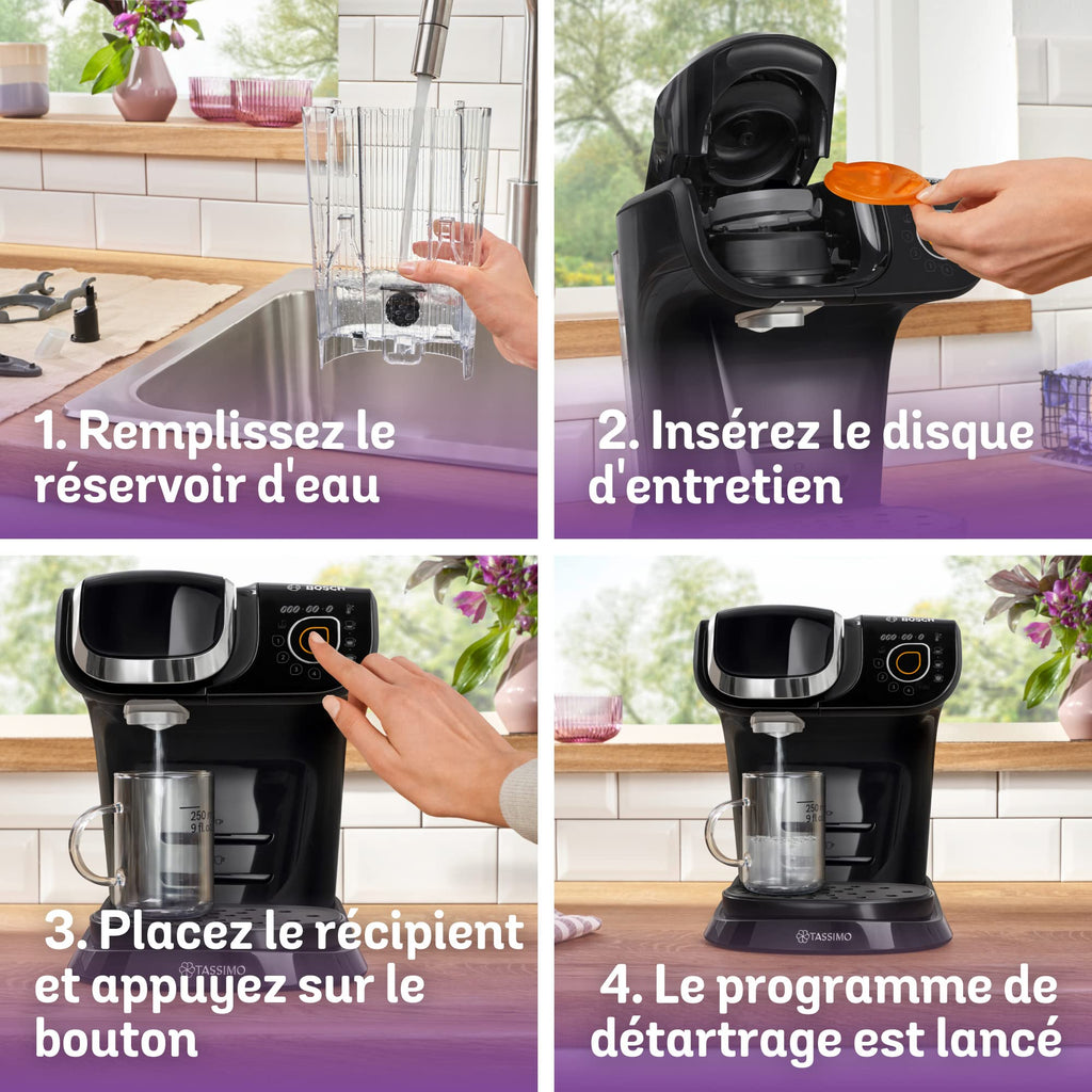 Eminenza Compatible My Way Cafetière Eminenza, tas 6502, plus de 40 boissons chaudes, OneTouch, Noir