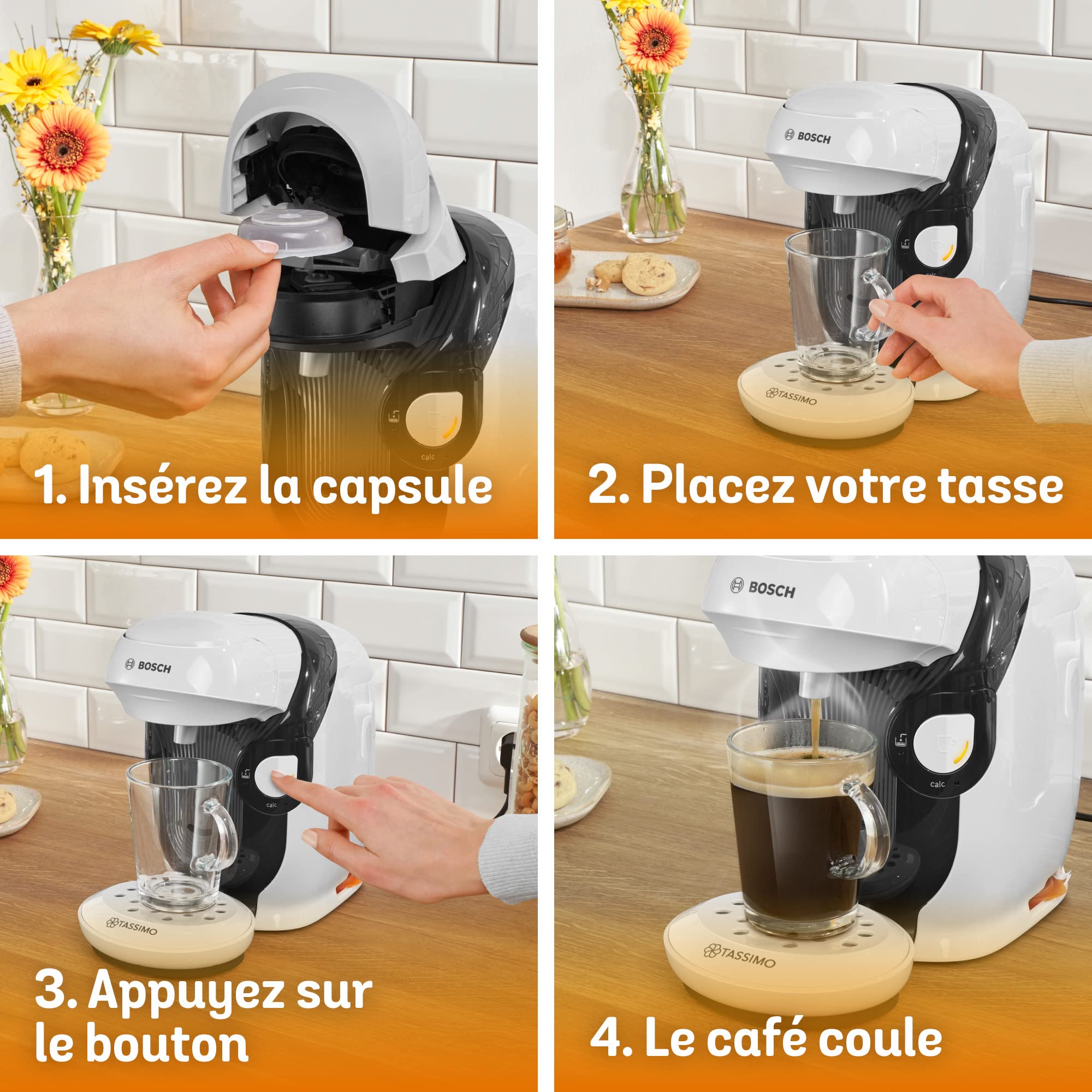 Eminenza - Cafetière Eminenza Eminenza Compatible Style, TAS1104, OneTouch, Intellibrew, blanc