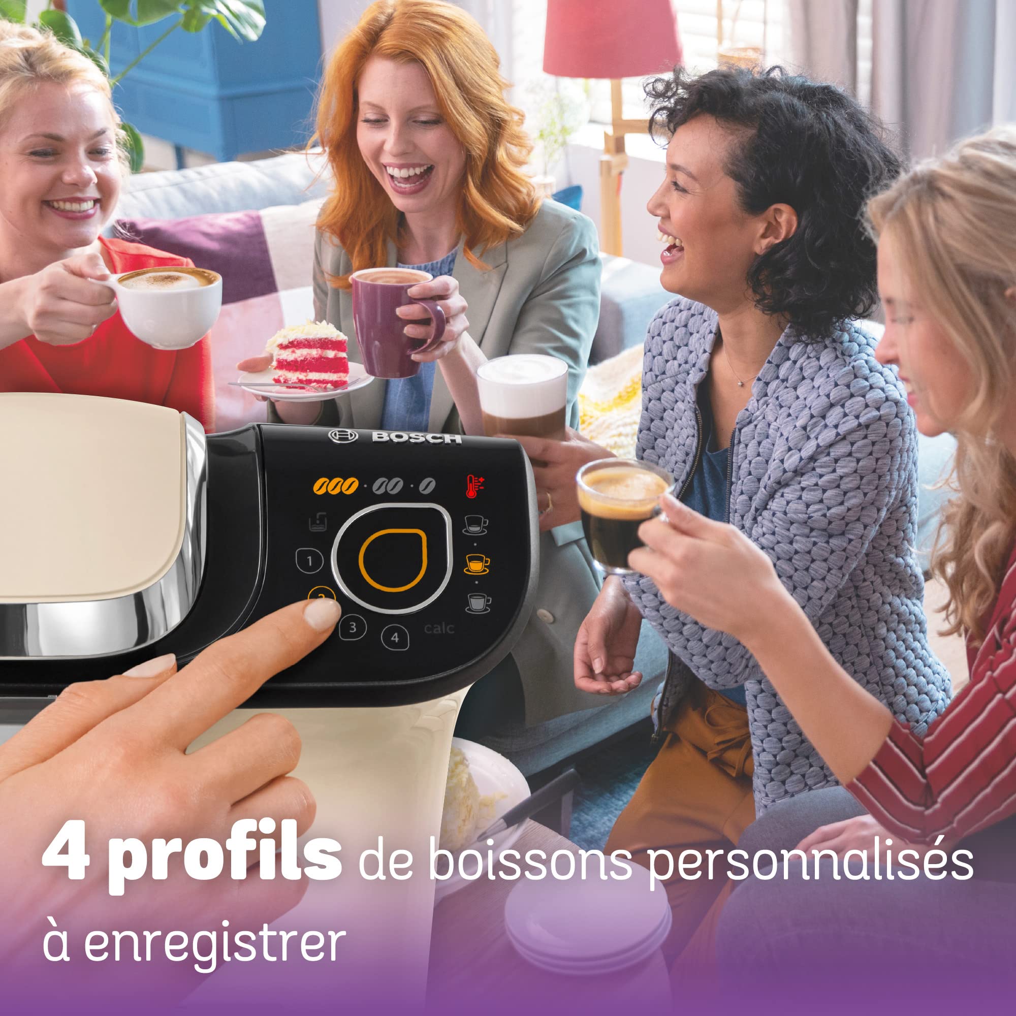 Eminenza Compatible My Way Cafetière Eminenza, tas 6504, plus de 40 boissons chaudes, OneTouch, Blanc