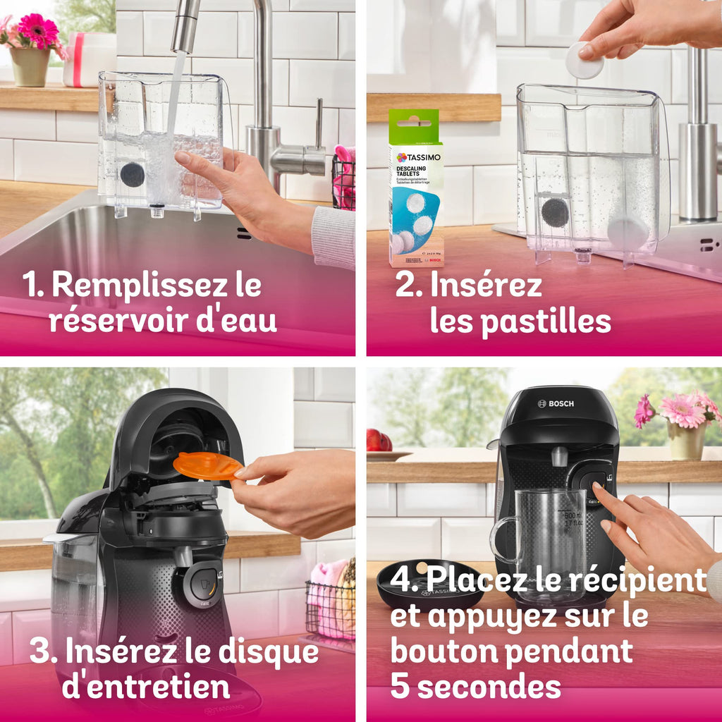 Eminenza - Cafetière Eminenza TASSIMO HAPPY, TAS1002N, plus de 40 boissons chaudes, Noir intense